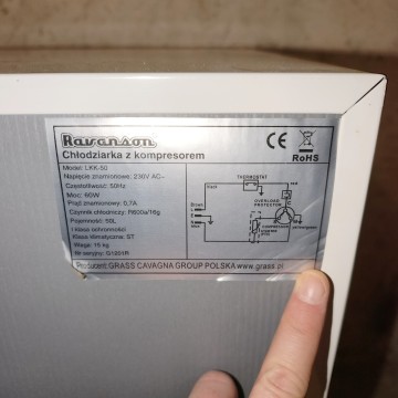 Lod&oacute;wka mała Ravanson LKK-50 50L | sprawna