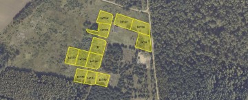 Działki budowlane o pow. 701m2-1051m2-6 km od jeziora