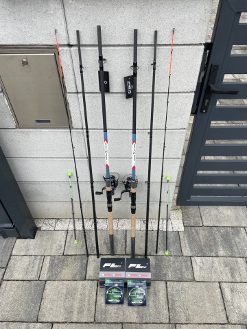 Wędki feeder 3.6m + 2x kołowrotek z wolnym biegiem + żyłki
