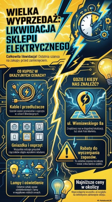 Likwidacja sklepu elektrycznego