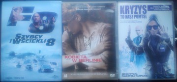 Filmy DVD z hgologramami i kilka z Licencją do wypożyczania