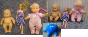 Lalki 3szt w tym 1 interaktywna + Gratis pluszak