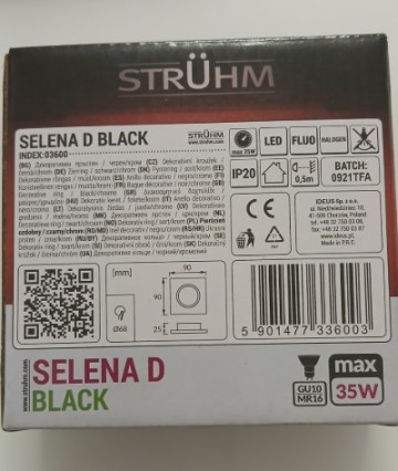 Oprawki szklane wpuszczane w sufit 5 sztuk - 30zl