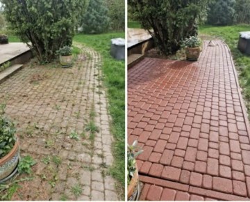 Mycie kostki brukowej