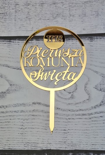 DEKORACJE KOMUNIJNE – ZŁOTE LUSTRO AKRYL