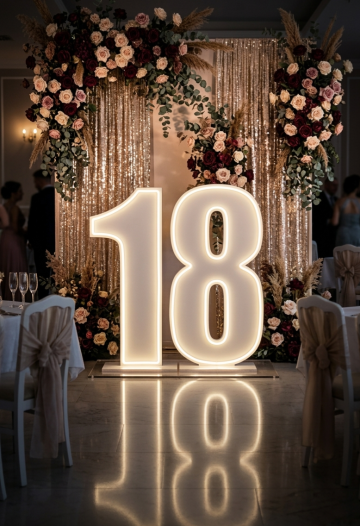 ŚWIECĄCE CYFRY 18 &ndash; EFEKT NEON LED oraz 40 50