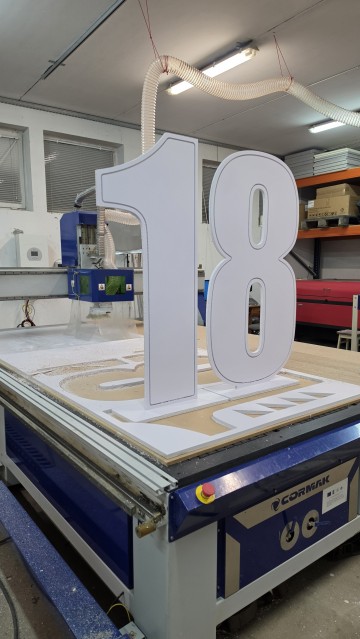 ŚWIECĄCE CYFRY 18 – EFEKT NEON LED oraz 40 50