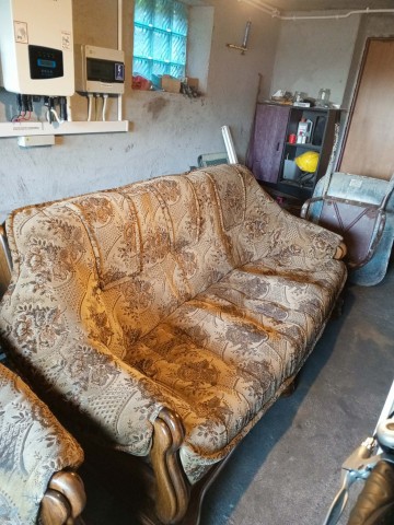Sprzedam wypoczynek dębowy, Sofa + 2 fotele