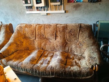 Sprzedam wypoczynek dębowy, Sofa + 2 fotele