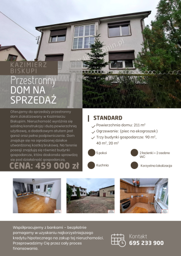 Dom z potencjałem w Kazimierzu Biskupim &ndash; 211 m&sup2;