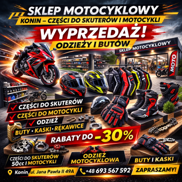 WIELKA WYPRZEDAŻ W SKLEPIE MOTOCYKLOWYM! ????