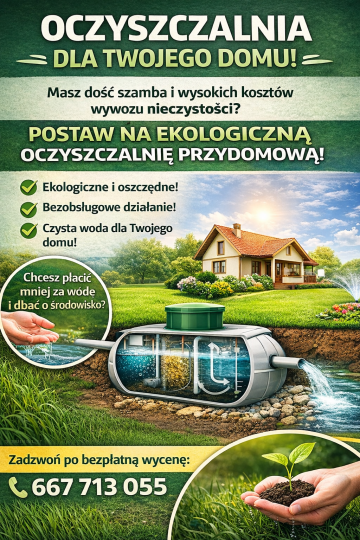 Oczyszczalnie przydomowe.