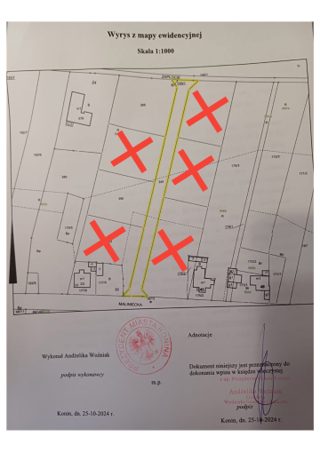 Na sprzedaż działki budowlane w Koninie- dzielnica Maliniec