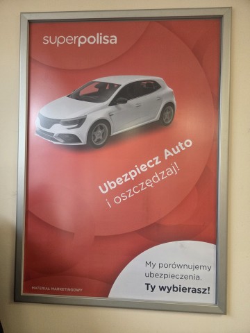 Ramka Rama OWZ Aluminiowa Zatrzaskowa Reklamowa 70x100 cm B1