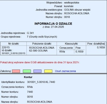 Działka Rosocha Kolonia