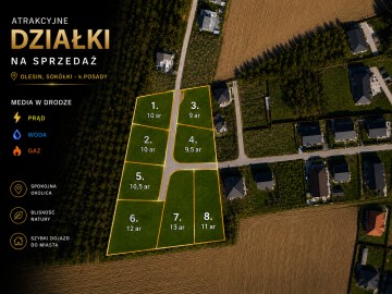 Działki budowlane Olesin k.Posady