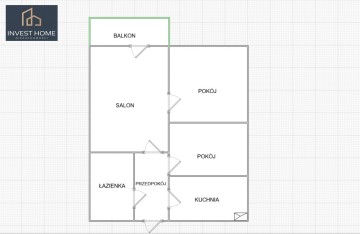 Sprzedam 3 pokoje, balkon, 1 piętro - ul.Wieniawskiego,Konin
