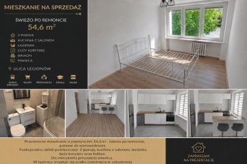 Komfortowe mieszkanie 54,6 m&sup2; z otwartą kuchnią i balkonem