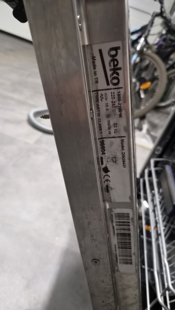 Zmywarka marki Beko o szerokości 60cm, model DIN28431