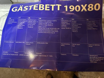 Łóżko polowe turystyczne składane VERAFLEX made ITALY nowe