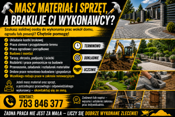 ???? MASZ MATERIAŁ I SPRZĘT, A BRAKUJE CI WYKONAWCY? ????
