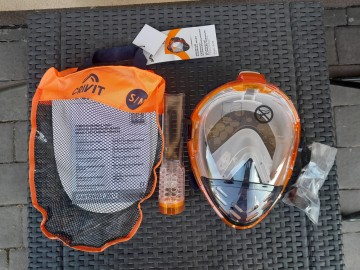 Maska do snorkelingu z uchwytem do kamery sportowej S/M