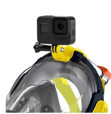 Maska do snorkelingu z uchwytem do kamery sportowej L/XL