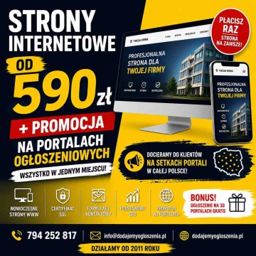 Strona internetowa od 590 zł | Dodawanie ogłoszeń do portali