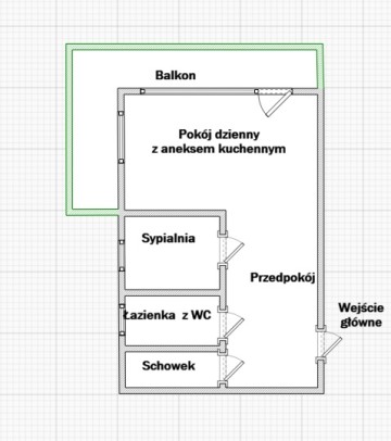 Mieszkanie ul. Piłsudskiego z balkonem