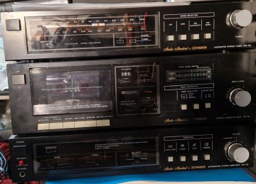 Wieża Fisher 3-elementy Radio/Deck/Wzmacniacz