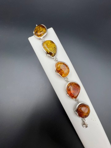 Srebrna bransoletka    Pr&oacute;ba 925  Waga: 21.97 gram
