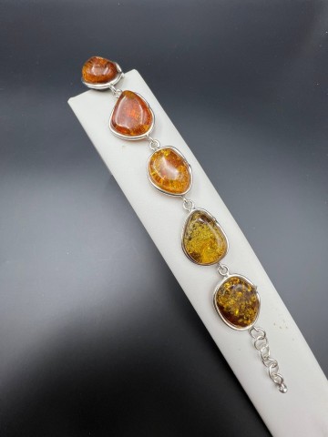 Srebrna bransoletka    Pr&oacute;ba 925  Waga: 21.97 gram