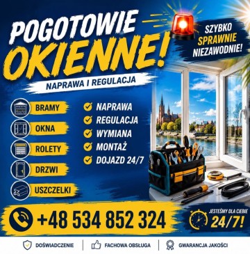 Naprawa okien drzwi rolet