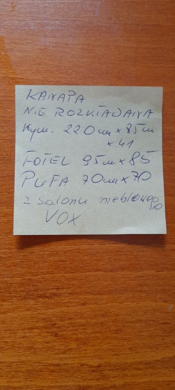 Sprzedam: wypoczynek (sofa+pufa) firma VOX