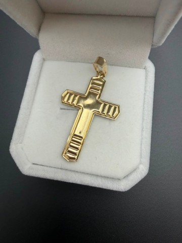 Złota zawieszka Pr&oacute;ba 585  Wysokość z oczkiem 4 cm  Szerokoś