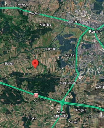 SPRZEDAM działkę budowlaną Sławsk Rzg&oacute;w tuż przy Branno LASY