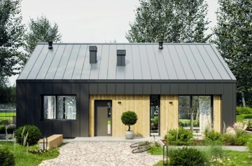 Nowoczesny dom energooszczędny 64,8 m&sup2;