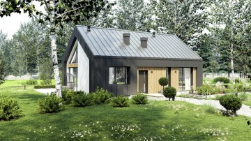 Nowoczesny dom energooszczędny 64,8 m&sup2;