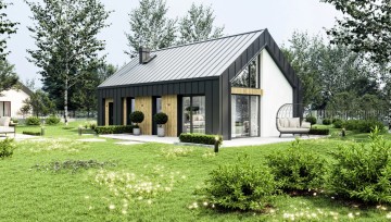 Nowoczesny dom energooszczędny 64,8 m&sup2;