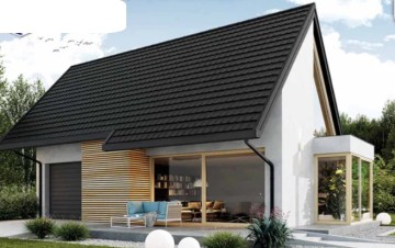 Nowoczesny dom energooszczędny 64,8 m&sup2;