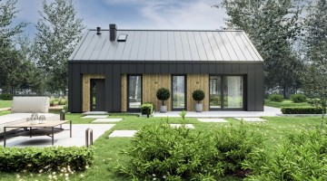 Nowoczesny dom energooszczędny 64,8 m&sup2;