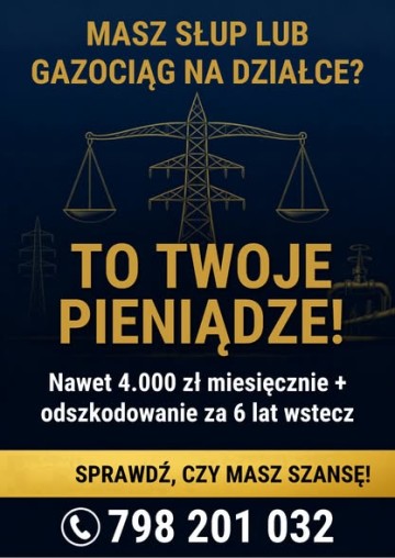 odszkodowania za słupy energetyczne i gazociągi