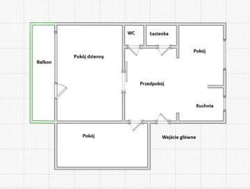 Mieszkanie 3 pokoje Konin - Zatorze - balkon