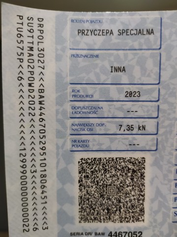 Przyczepa specjalna