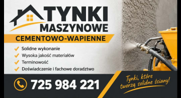 Tynki maszynowe cementowo-wapienne