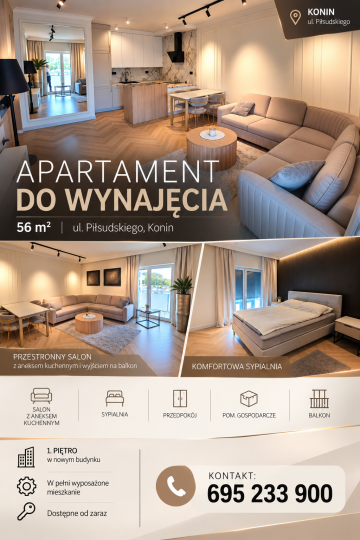 Apartament 56 m² | ul. Piłsudskiego | Wysoki standard