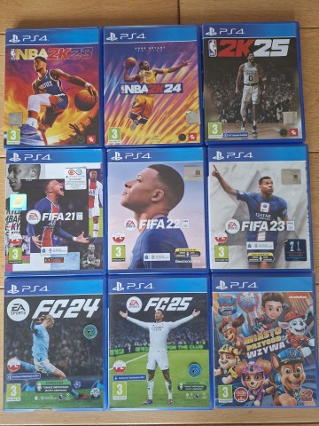 PS4 Slim 500 GB + 3 pady + 9 gier – bardzo dobry stan!
