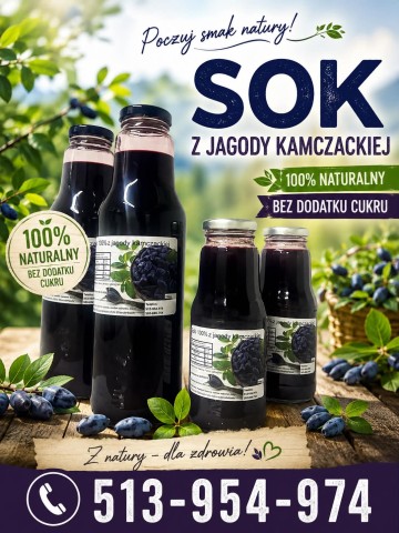 Sprzedam sok z jagody kamczackiej