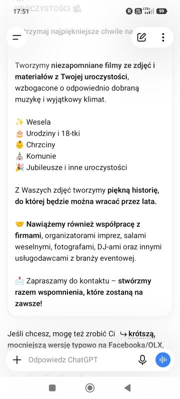 Oprawa multimedialna uroczystości