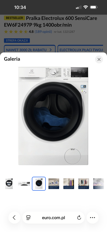Pralka i suszarka Electrolux NOWE